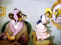 И.А. Крылов Зеркало и обезьяна.  Карточка адаптирована для работы с детьми с РАС с ЗПР
